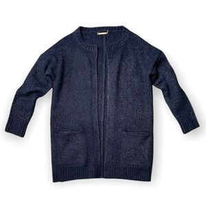 Juicy Couture Cardigan Women's XS Alpaca Wool Blue Knit Chunky City Sweater